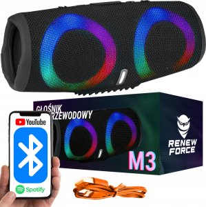 GŁOŚNIK BEZPRZEWODOWY BLUETOOTH RGB M3 CZARNY 1