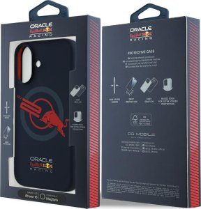 Etui Red Bull HC Silicone ORBR20 Logo     Red Lining do iPhone 16 MagSafe granatowy 8