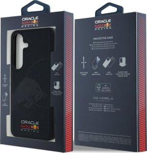 Etui Red Bull Leather Meshed Debossed     Bull MagSafe do Samsung Galaxy S25 granatowy 8