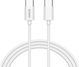 SAVIO LA-10 Ładowarka sieciowa 30W Quick Charge, Power Delivery 3.0, Biała + Kabel 2