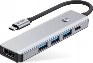 TECH-PROTECT HB01 HUB ADAPTER 5IN1 TYPE-C + USB3.0 + HDMI 4K 60HZ + PD100W SPACE GREY 2