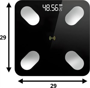 Waga łazienkowa Hello Case Waga Łazienkowa Elektroniczna Analityczna Bluetooth Dokładna Aplikacja BMI 6