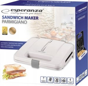 Opiekacz Do Kanapek Tostów Toster Biały Esperanza Parmigiano EKT010W 1000 W 9
