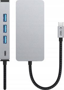 TECH-PROTECT HB05 HUB ADAPTER 9IN1 TYPE-C + USB2.0 + USB3.0 + HDMI 4K 60HZ + SD/TF + PD100W + RJ45 1000M SPACE GREY 6