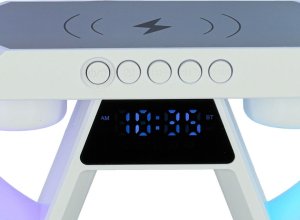 Lampka LED RGB 4w1 z ładowarką indukcyjną bezprzewodowa głośnik bluetooth budzik radio FM biała Kik sp. z o.o. sp. k. 5