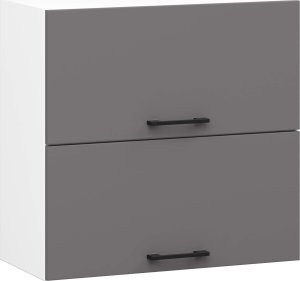 Wisząca podwójna szafka kuchenna Oliwia W 60 cm biała-grafit szary 1