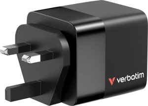 Verbatim Gan Charger 65W 2xUSB-C PD,1xUSB-A, retrac. Cable  32217 9
