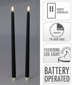 KOMPLET 2 ŚWIEC LED 38CM 1