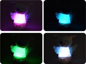 Pluszowa Sowa Lampka nocna zmieniająca kolory Pozytywka dla dzieci ZA5190 6