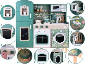 Jokomisiada Duża kuchnia drewniana retro vintage (ZA4833) 3