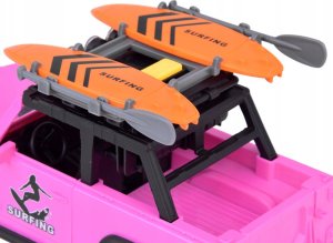 Różowe auto terenowe off-road deski surfingowe dźwięki światła ZA5223 5