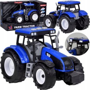 Niebieski traktor dla małego rolnika + dźwięki światła ZA5224 1