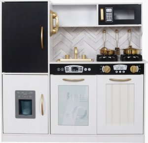 Duża kuchnia drewniana dla dzieci lodówka piekarnik kostkarka zlew ZA5269 5