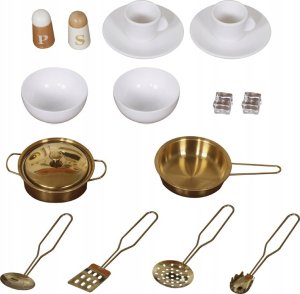 Duża Kuchnia drewniana Styl Glamour Złote dodatki Światło + dźwięk ZA5270 6