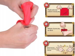 Jokomisiada sztuczka magiczna sztuczny palec trik znikająca chusteczka GR0694 5