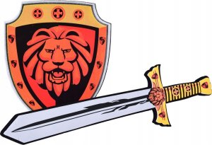 Zestaw dla Rycerza Piankowa Tarcza Miecz piankowy Godło Lew ZA5316 4