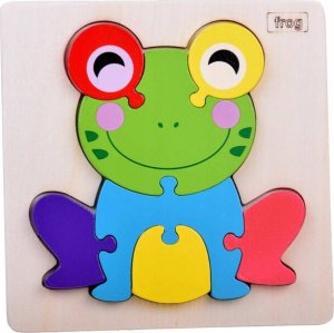Żabka Puzzle drewniane Edukacyjna układanka dla dziecka ZA5371 1