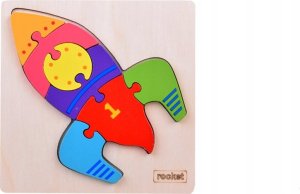 Jokomisiada Rakieta Puzzle drewniane Edukacyjna układanka dla dziecka ZA5370 5