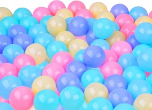 Kolorowe pastelowe piłki kulki do suchego basenu 5,5cm 100 sztuk ZA5412 6