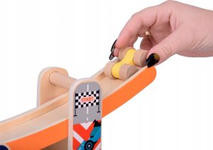 Tor samochodowy Drewniany Tor Zjeżdżalnia dla autek ZA5375 6