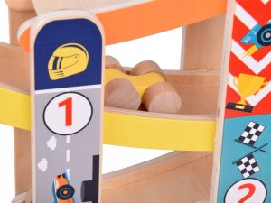 Tor samochodowy Drewniany Tor Zjeżdżalnia dla autek ZA5375 8