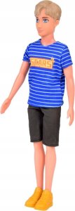 Anlily Lalka stylowy chłopak Paulo w spodenkach i koszulce w paski ZA5416 3