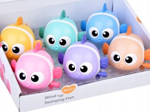 Kolorowa Rybka nakręcana jeżdżąca błazenek ruchomy ogonek ZA5448 11