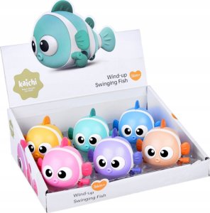 Kolorowa Rybka nakręcana jeżdżąca błazenek ruchomy ogonek ZA5448 12