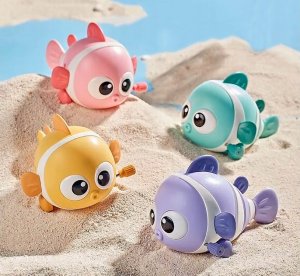 Kolorowa Rybka nakręcana jeżdżąca błazenek ruchomy ogonek ZA5448 10