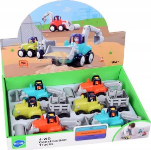 Budowlany Traktorek do Zabawy z Koparka Walec Przyczepa ZA5423 9