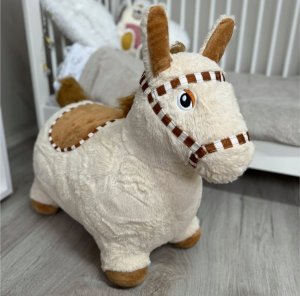 Pompowany konik skoczek pluszowy do skakania dla dziecka pompka ZA5443 JB 9
