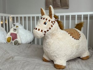 Pompowany konik skoczek pluszowy do skakania dla dziecka pompka ZA5443 JB 10