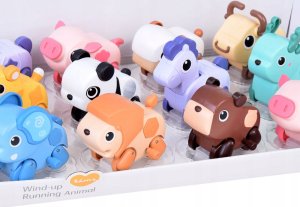 Urocze Pastelowe Nakręcane Zwierzątka Jeździ + rusza ogonem i głową ZA5449 13