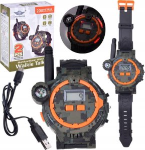 Walkie talkie 2 Zegarki wielofunkcyjne Zasięg 200m Kompas ZA5463 1