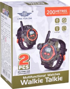 Walkie talkie 2 Zegarki wielofunkcyjne Zasięg 200m Kompas ZA5463 9