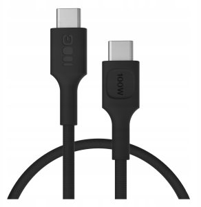 Kabel USB-C 0,3m 100W Greencell PowerFlex Szybkie Ładowanie PD Panther Black 1