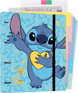 Disney Stitch - Segregator A4 z kartkami z kolekcji Tropical (4 ringi, gumka) 1