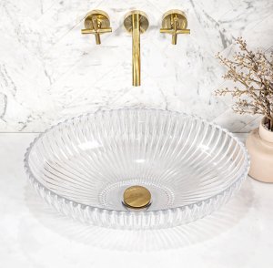 Umywalka nablatowa Rea Nicole Transparent 4