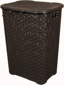 Kosz na pranie Katex Kosz na bieliznę RATTAN 45l-biały 400x316x550 3