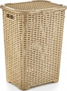 Kosz na pranie Katex Kosz na bieliznę RATTAN 45l-biały 400x316x550 4