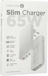 Ładowarka Mobile Origin Slim Charger 1x USB-A 2x USB-C 1.5 A (GAN-65W-SLM-WHT) 8