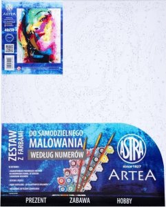Zestaw z farbami, malowanie wg. numerów, podobr. 40x50cm, Portret modern, ARTEA ASTRA 1