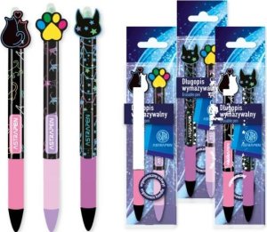 Długopis automatyczny wymazywalny z gumowym uchwytem 0,5 mm ASTRAPEN OOPS! CATS - 2 szt. PET box 1