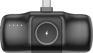 Mini powerbank Wozinsky WF16-YCS 5000mAh 15W USB-C z wbudowanym kablem USB-C i ładowarką do Apple Watch - czarny 6