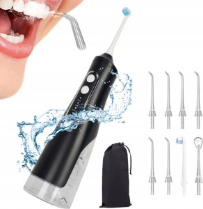 Mocny Irygator Do Zębów Dentystyczny Bezprzewodowy 4 TRYBY PRACY 8 KOŃCÓWEK 8