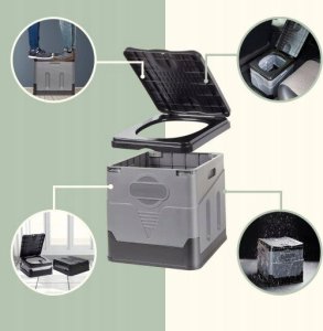 Przenośna toaleta samochodowa Braders - składana 20L nośność 200 kg 14