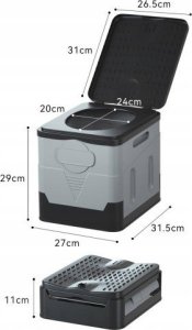 Przenośna toaleta samochodowa Braders - składana 20L nośność 200 kg 2