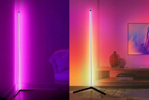 Lampa LED stojąca narożna 3D nowoczesne oświetlenie do sypialni i salonu 4