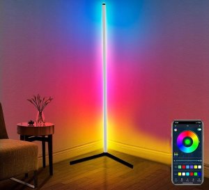 Lampa LED stojąca narożna 3D nowoczesne oświetlenie do sypialni i salonu 5