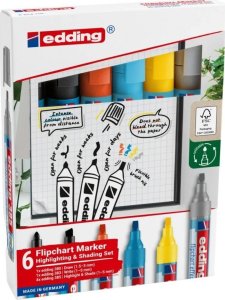 Marker do efektów na flipchartach 6 kolorów 1